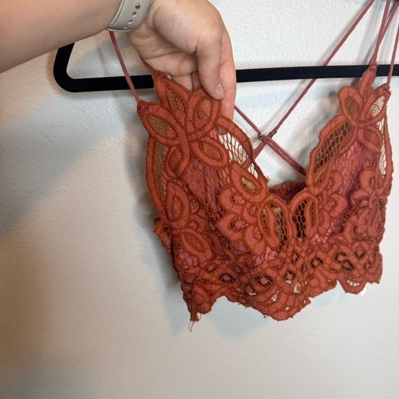 Free People One Adella Lace Crochet Bralette in Copper Women's - Picture 5 of 10